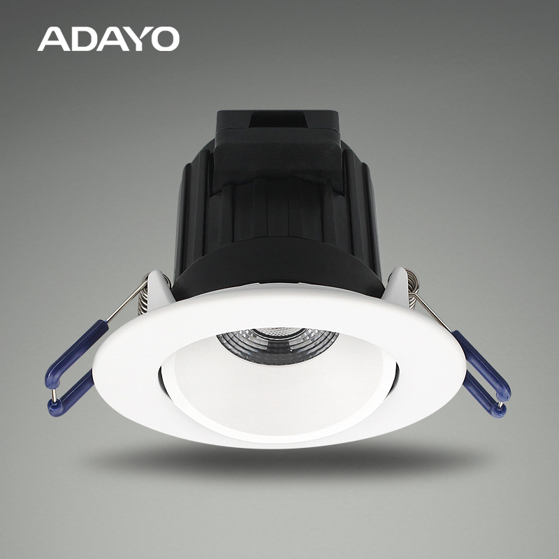 MIRANDA 9W adjustable white recessed spotlights with IP44 3000K