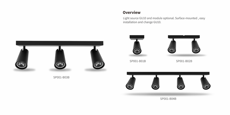 ADAYO ceiling surface mounted spotlights