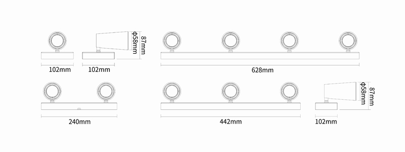 ADAYO ceiling surface mounted spotlights