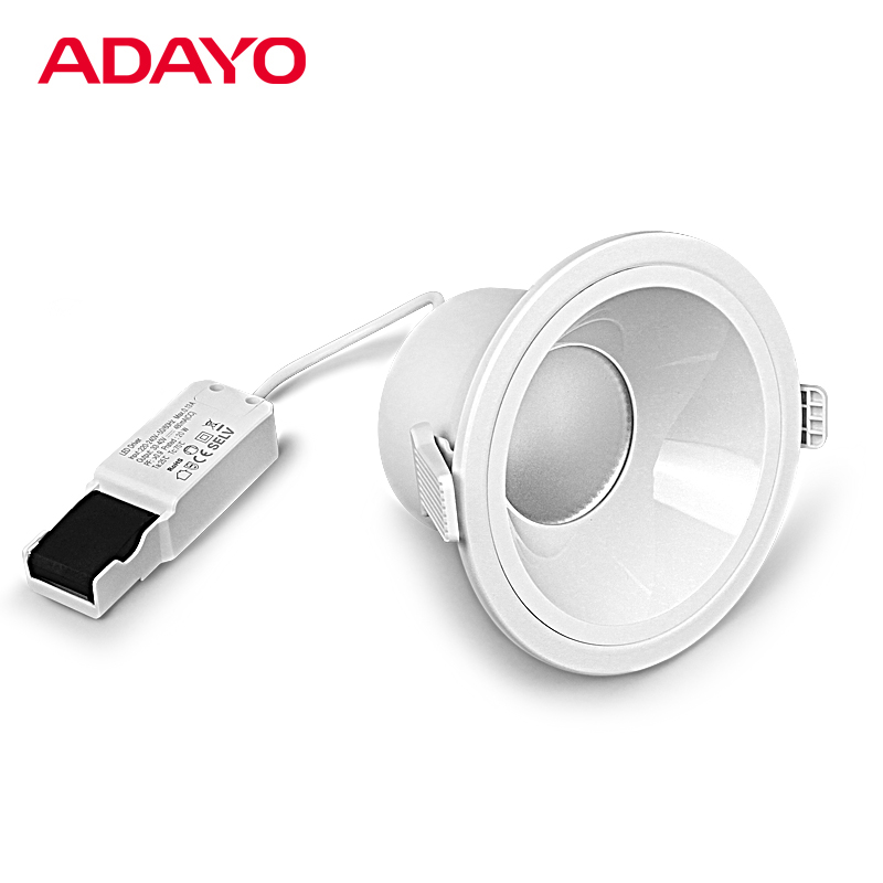 6 inch 20W DE GAULLIST anti glare LED downlight with white body