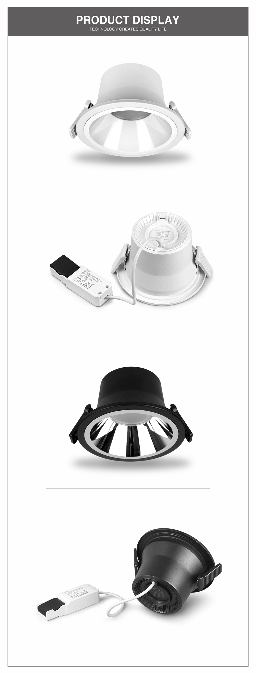 ADAYO anti glare led downlight