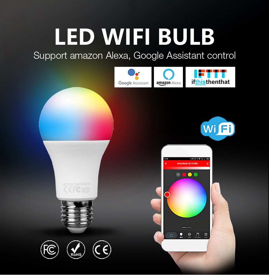ADAYO smart bulb WiFi LED bulb