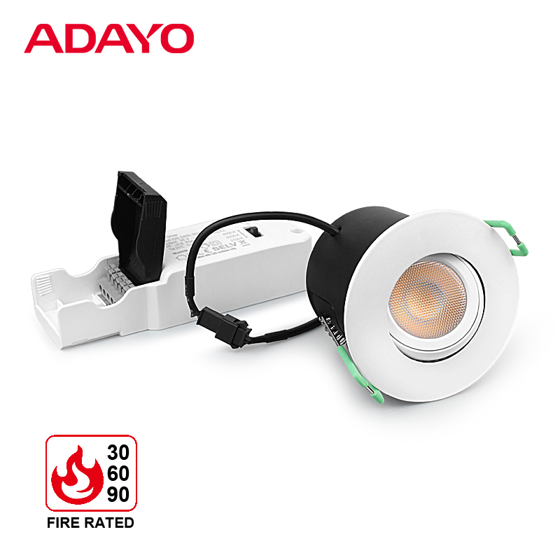Best fire rated downlights custom 8.5W, CCT3, ceiling lights UK manufacturer