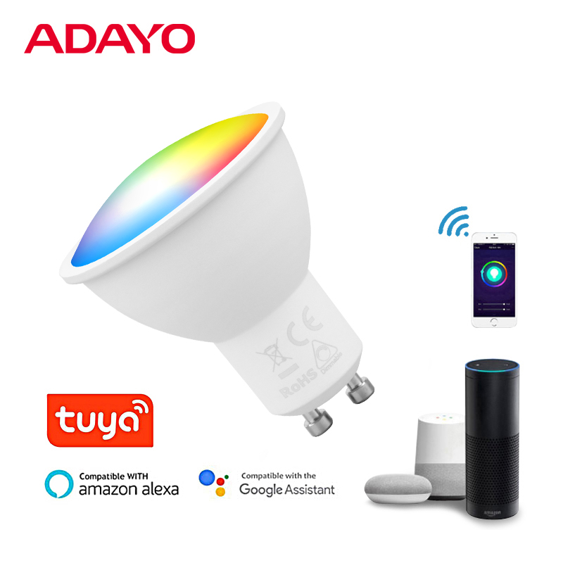 GU10 RGB smart bulb 4.8W 400lm 230V with PC cover