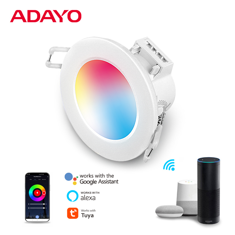 Smart LED downlights 4.8W beam angle 100° with TUYA smart system