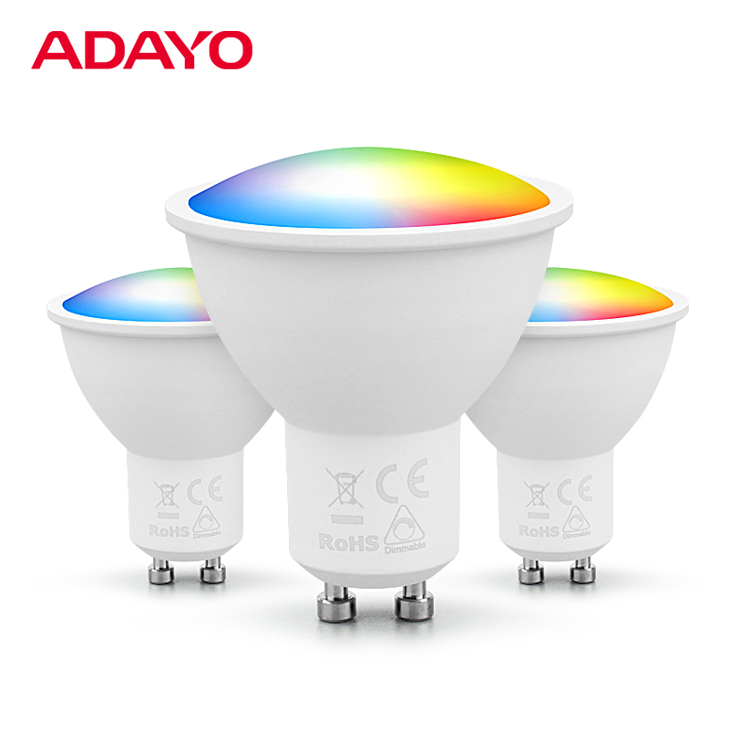Smart home light bulbs 4.8W GU10 16+million colors in RGB mode
