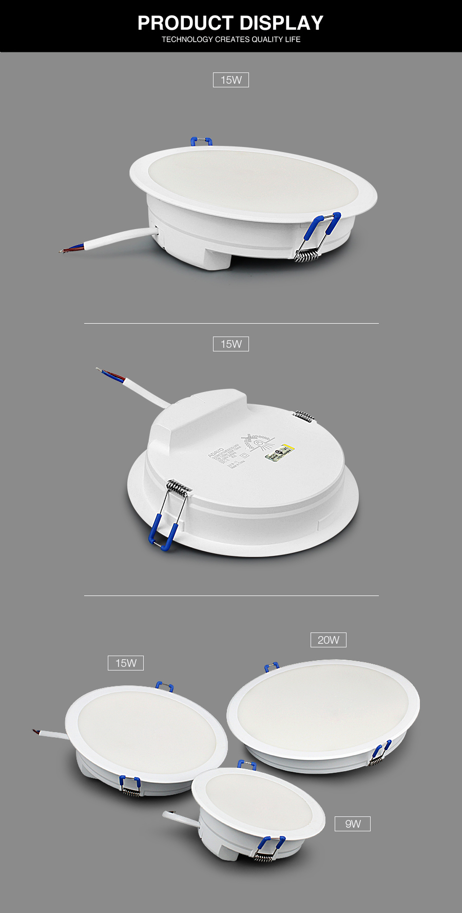 ADAYO 9 watt led downlight