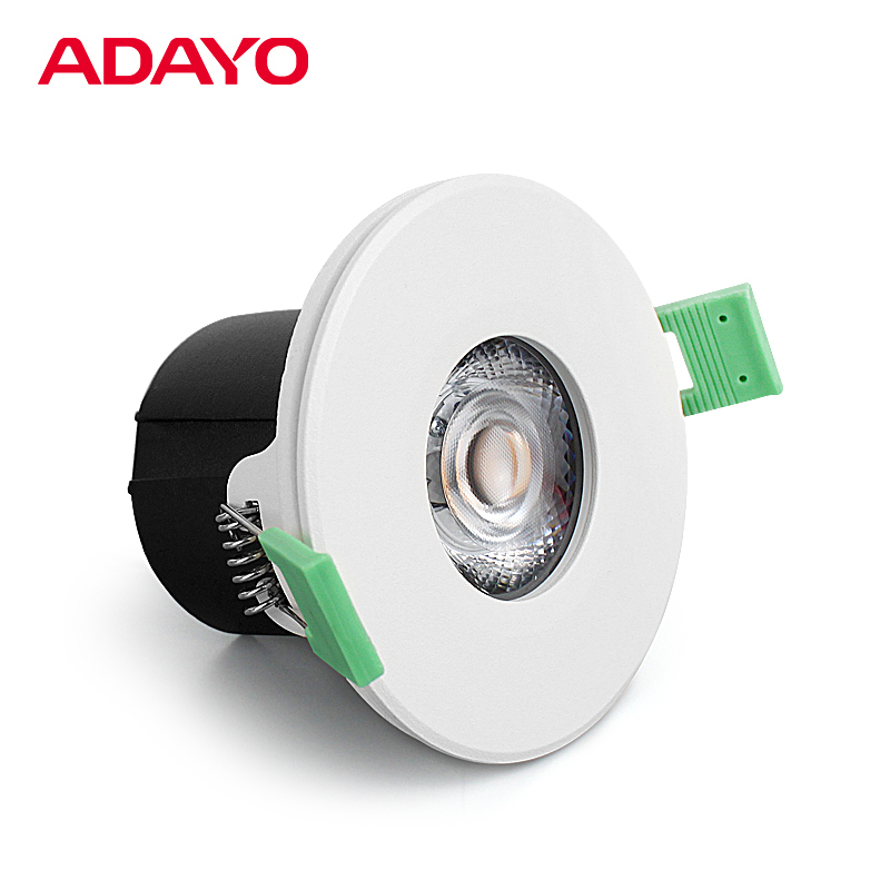 7W Corein module ceiling spotlight IP65 2700K with fixed white face ring