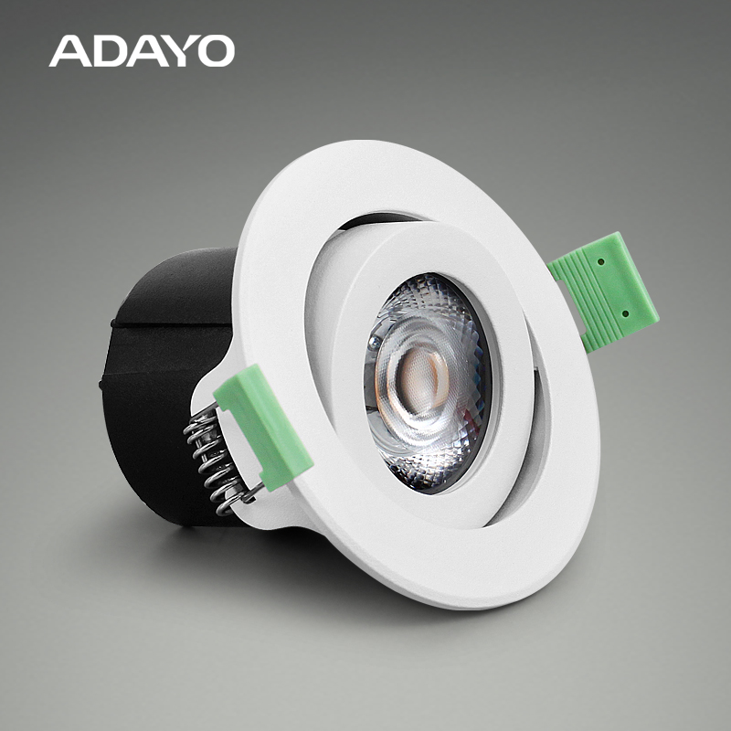 7W Corein module LED spotlight IP44 2700K with adjustable white face ring