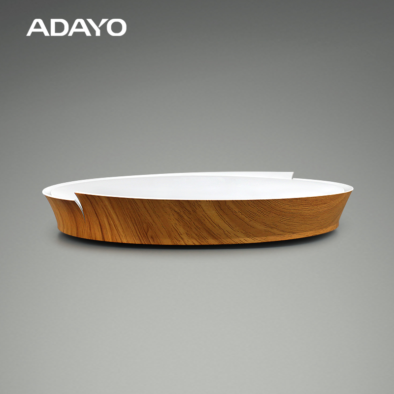 21W RF remote dimmable ceiling lights ADELINE with wood grain color