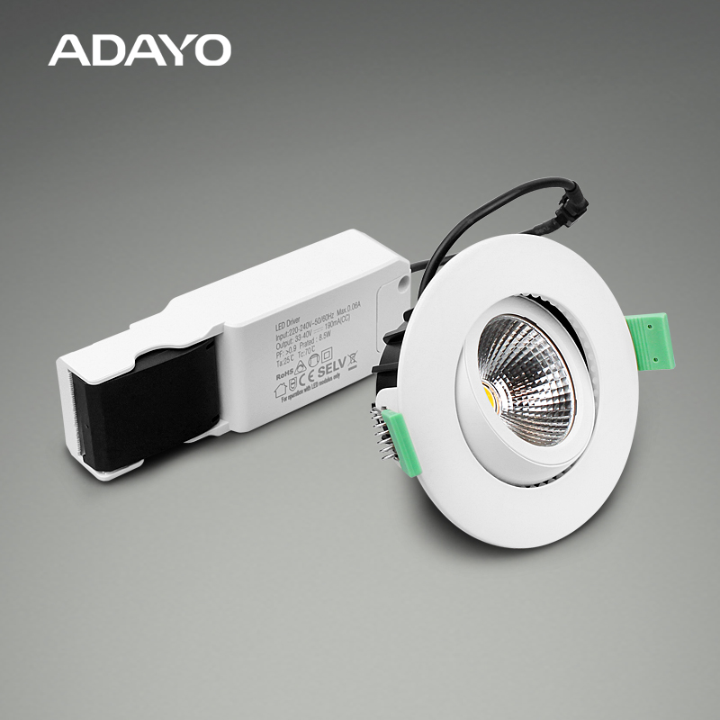 ROLAND 6W COB recessed ceiling spotlights 3000K 360° rotation