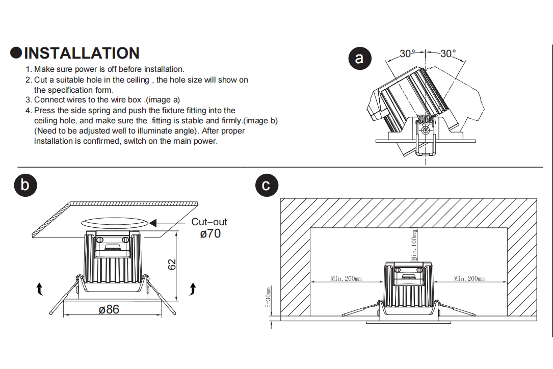 ADAYO spotlight recessed lighting