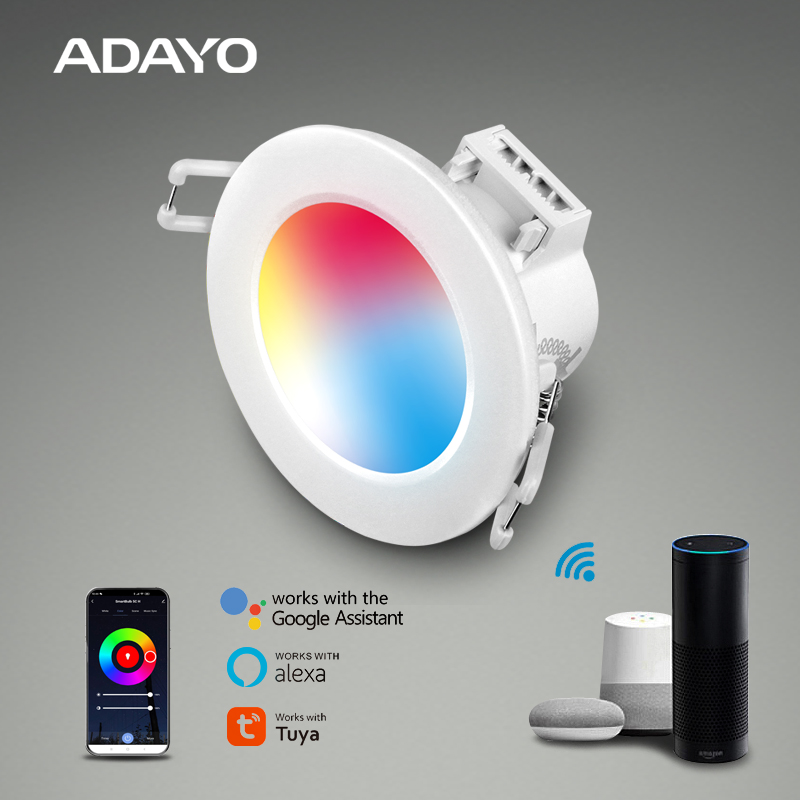 Smart LED downlights 4.8W beam angle 100° with TUYA smart system