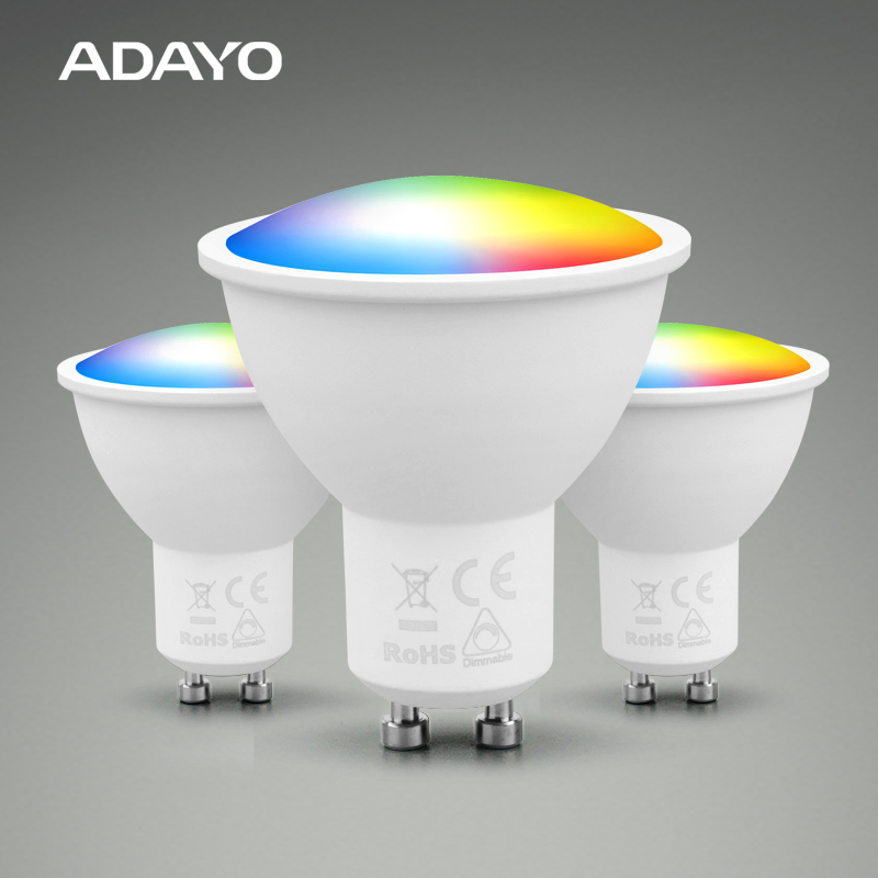 Smart GU10 4.8W RGB with PC cover using TUYA system