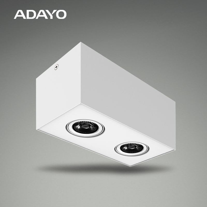 BOX E02B surface spotlights two head with GU10