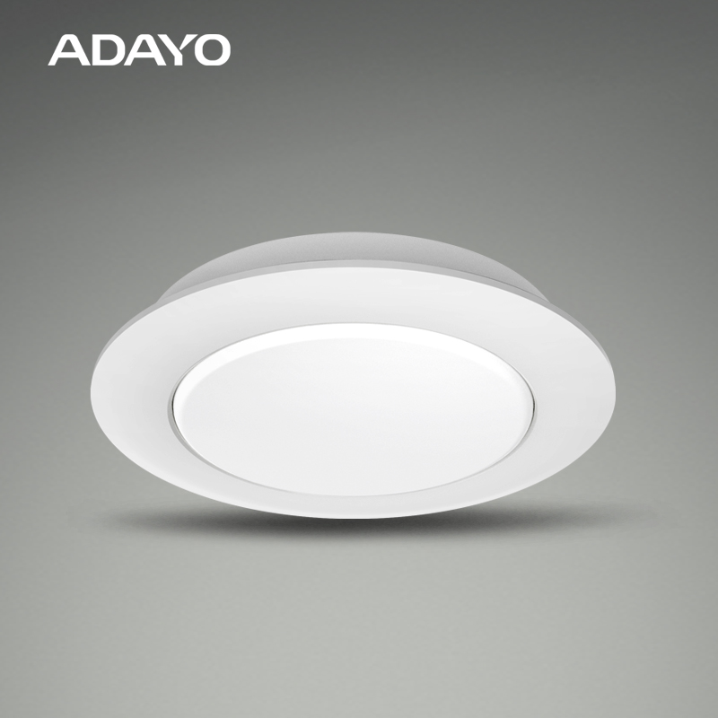 Round white LED cabinet lights BAGEL with 8.5W 2700K and recessed