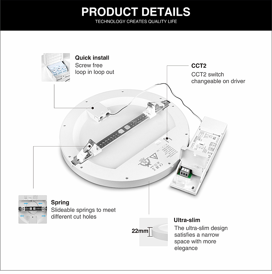 ADAYO emergency downlight