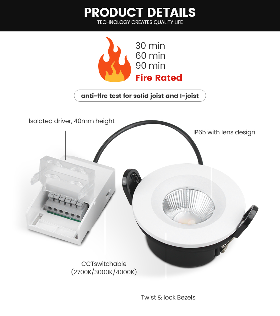 ADAYO fire rated down light