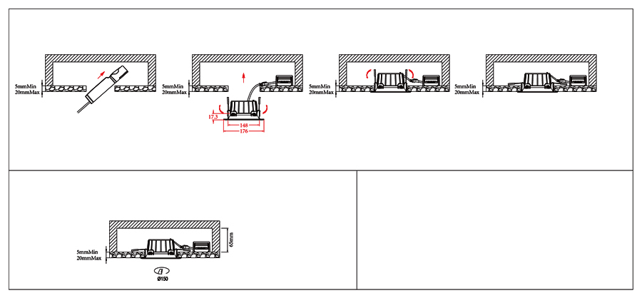 ADAYO led lights for the ceiling
